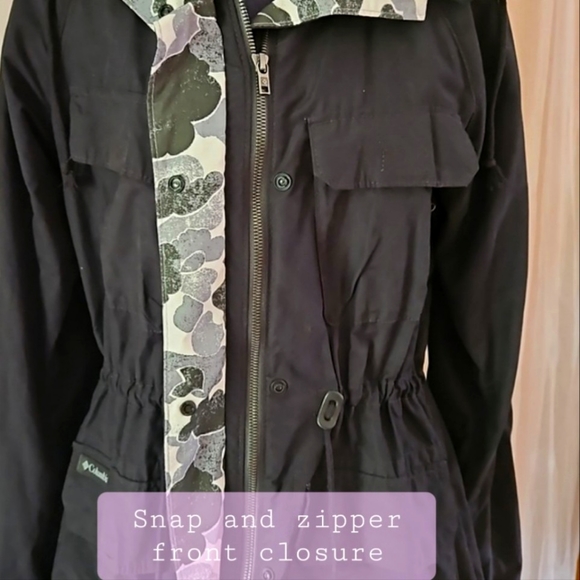 EUC - Columbia Lightweight Anorak Utility Jacket w/ Removable hood - Sz L - Picture 2 of 13